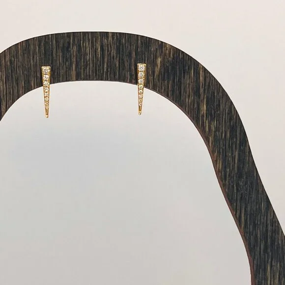 EF Collection 14KT yellow gold Earrings with brilliant cut diamonds - Picture 2 of 10